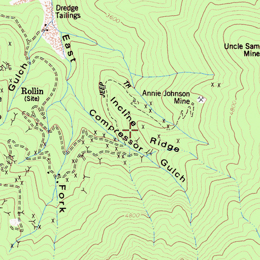 Topographic Map of Incline Ridge, CA