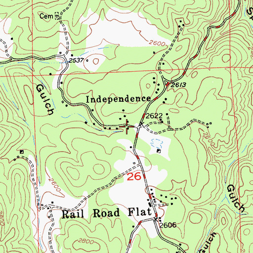Topographic Map of Independence, CA