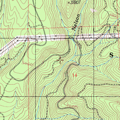 Topographic Map of Indian Creek, CA