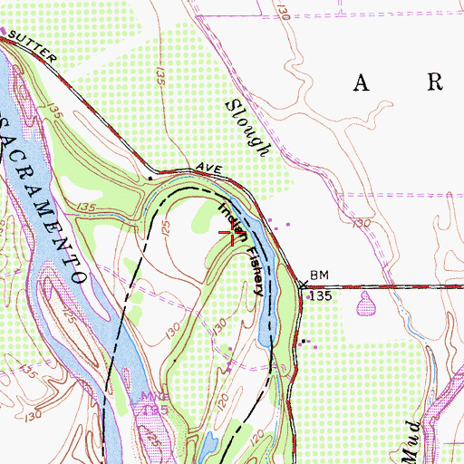 Topographic Map of Indian Fishery, CA