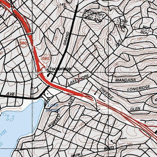 Topographic Map of Indian Gulch, CA