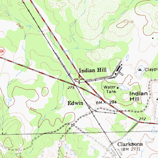 Topographic Map of Indian Hill, CA
