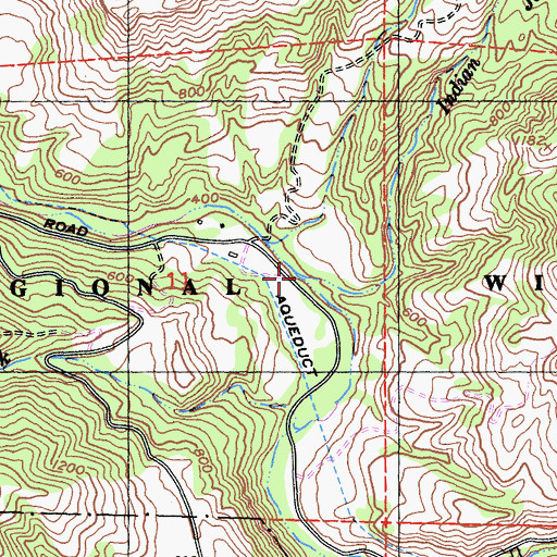 Topographic Map of Indian Joe Creek, CA