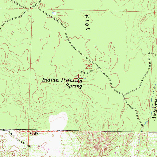 Topographic Map of Indian Painting Spring, CA