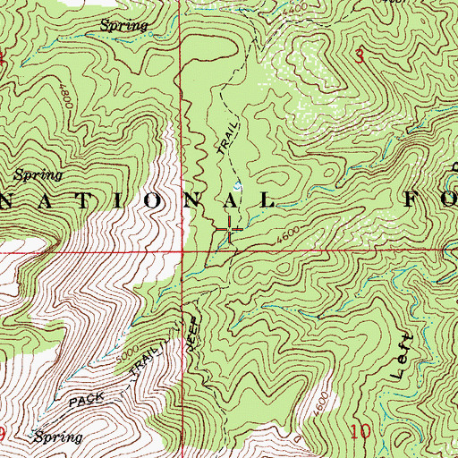Topographic Map of Oak Spring, AZ