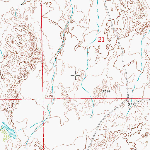 Topographic Map of Olson Well, AZ