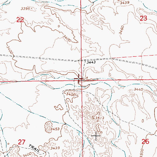 Topographic Map of One Eleven Detention Dam, AZ