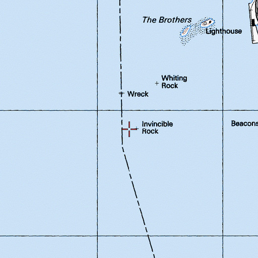 Topographic Map of Invincible Rock, CA