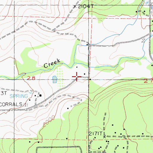 Topographic Map of Inwood School, CA