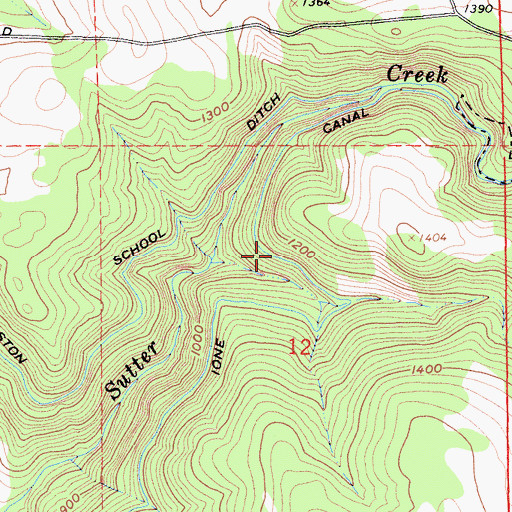 Topographic Map of Ione Canal, CA