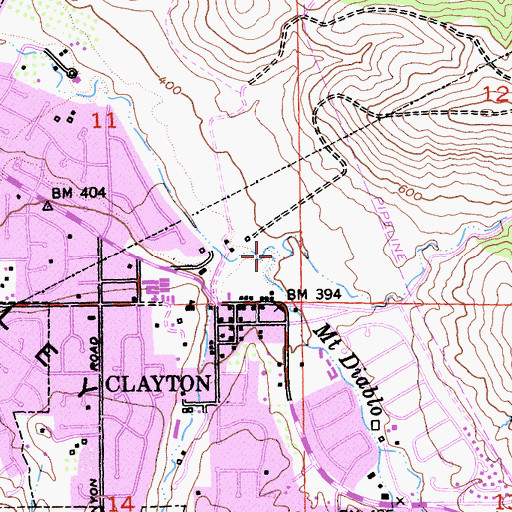 Topographic Map of Irish Canyon, CA