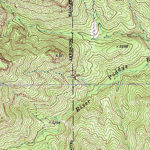 Topographic Map of Paddys River Two hundred ninety three Trail, AZ