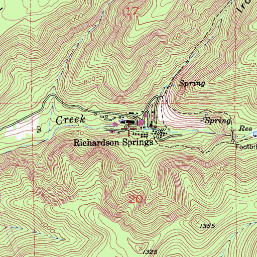 Topographic Map of Iron Canyon, CA