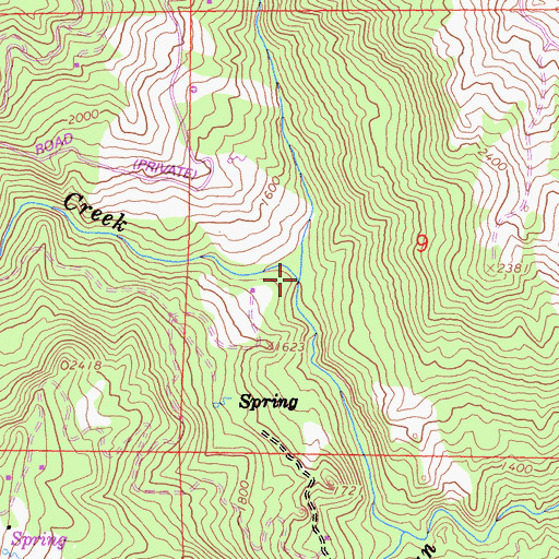 Topographic Map of Iron Creek, CA
