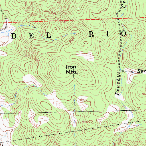 Topographic Map of Iron Mountain, CA