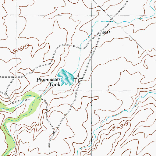 Topographic Map of Paymaster Dam, AZ