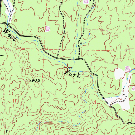 Topographic Map of Italian Creek, CA