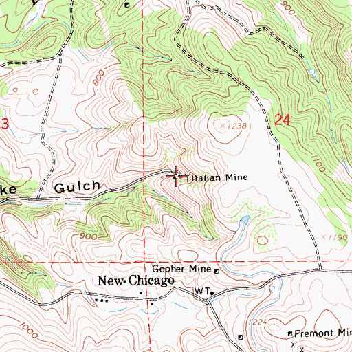 Topographic Map of Italian Mine, CA