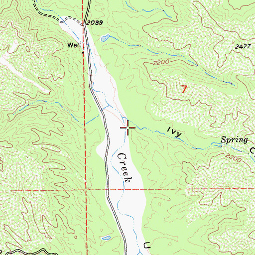 Topographic Map of Ivy Canyon, CA