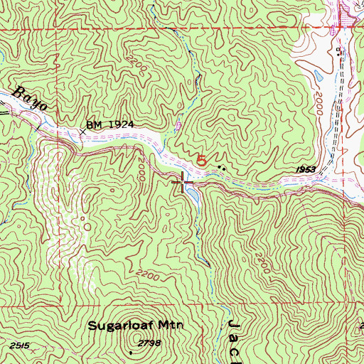 Topographic Map of Jack Canyon, CA
