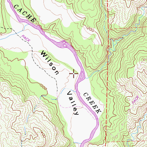 Topographic Map of Jack Canyon, CA