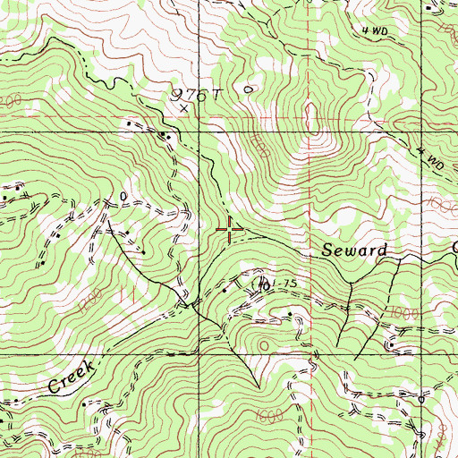Topographic Map of Jack Smith Creek, CA