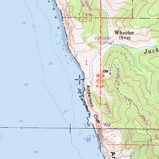 Topographic Map of Jackass Creek, CA