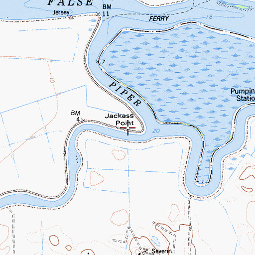Topographic Map of Jackass Point, CA