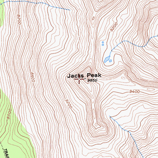 Topographic Map of Jacks Peak, CA