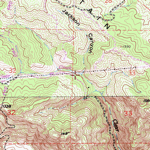 Topographic Map of Jackson Canyon, CA