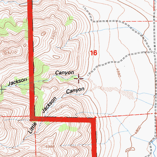 Topographic Map of Jackson Canyon, CA