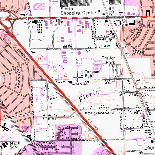 Topographic Map of William Daylor High School, CA