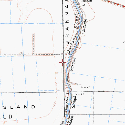 Topographic Map of Jackson Slough, CA