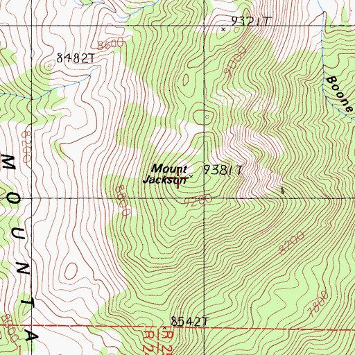 Topographic Map of Mount Jackson, CA