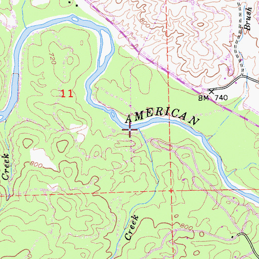 Topographic Map of Jacobs Creek, CA