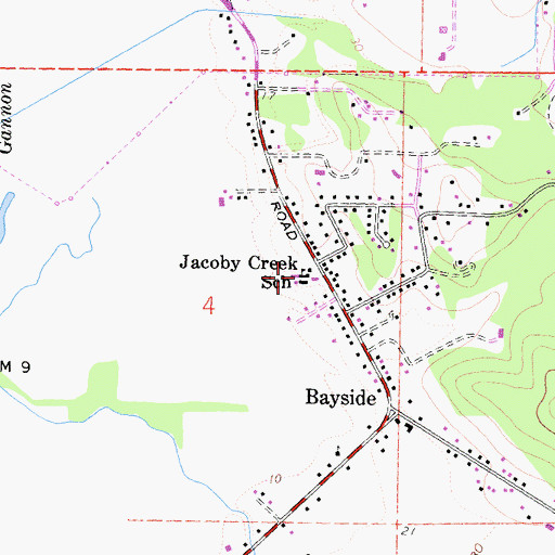 Topographic Map of Jacoby Creek Charter School, CA