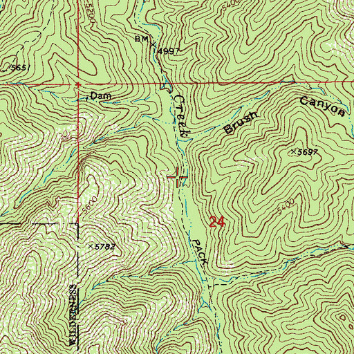 Topographic Map of Powers Garden Ninety Six Trail, AZ