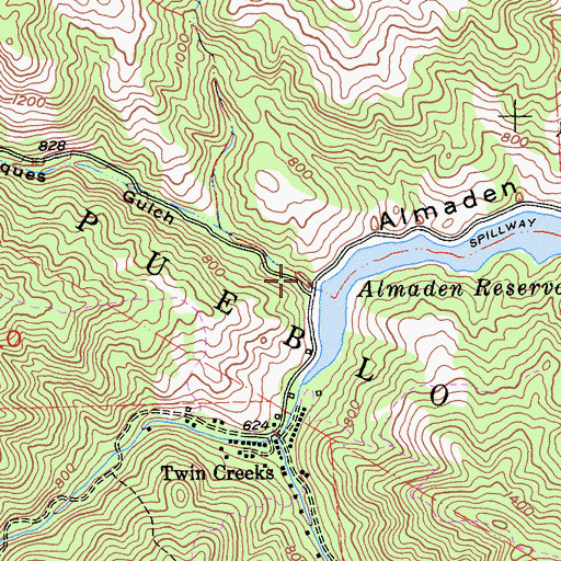 Topographic Map of Jacques Gulch, CA