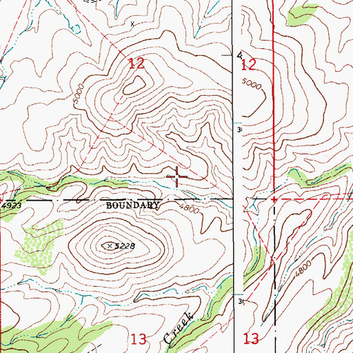 Topographic Map of Prude Ranch, AZ