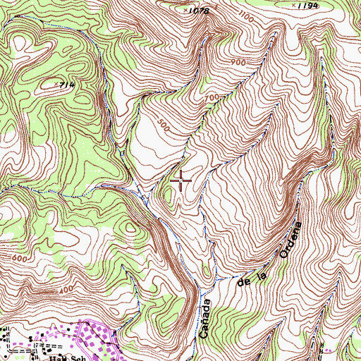 Topographic Map of James Meadows, CA