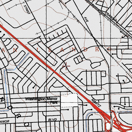 Topographic Map of James Monroe School, CA