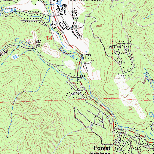 Topographic Map of Jamison Creek, CA