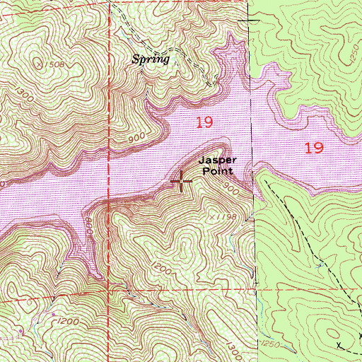 Topographic Map of Jasper Point, CA