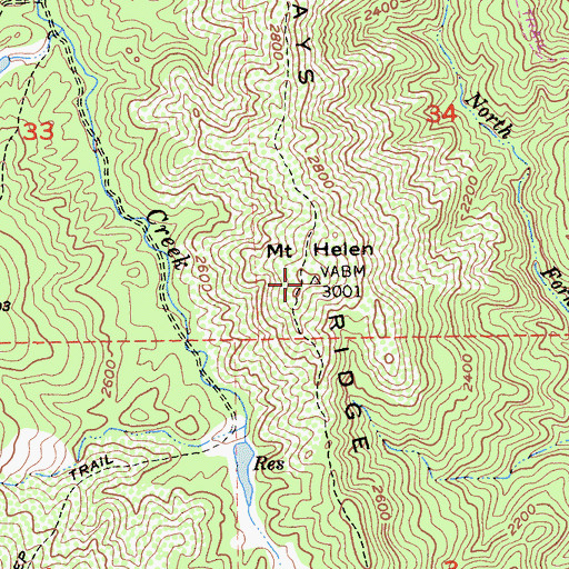 Topographic Map of Jays Ridge, CA
