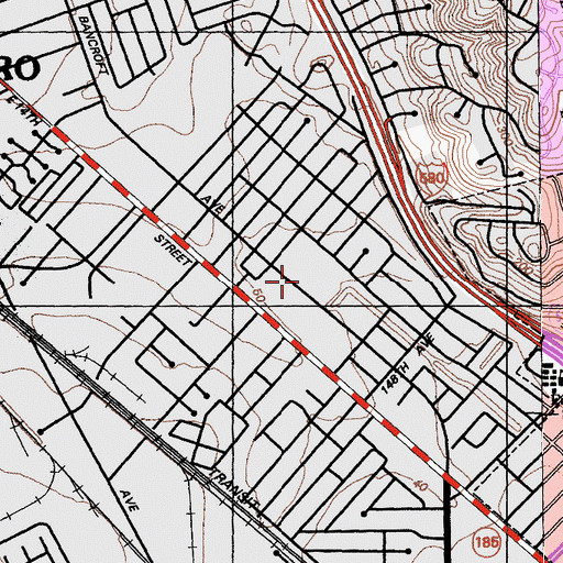 Topographic Map of Jefferson Elementary School, CA