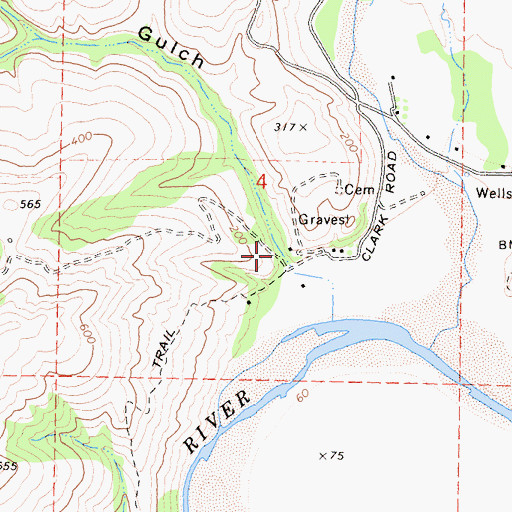 Topographic Map of Jeffry Gulch, CA