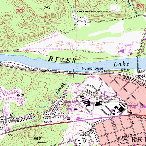 Topographic Map of Jenny Creek, CA