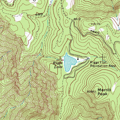 Topographic Map of Riggs Flat Dam, AZ
