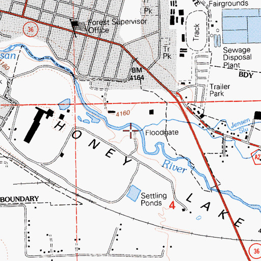 Topographic Map of Jensen Slough, CA