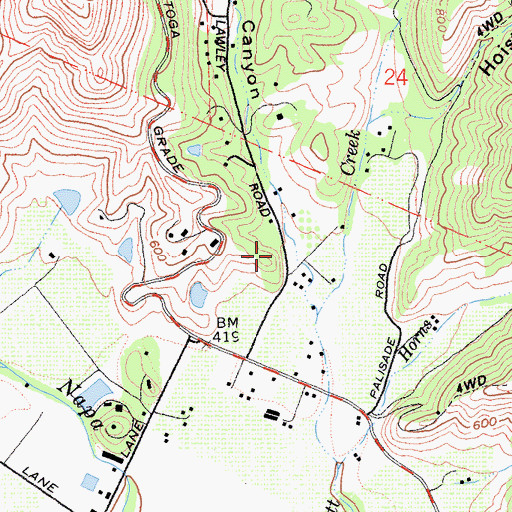 Topographic Map of Jericho Canyon, CA